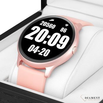 Smartwatch damski na różowym pasku 'Sport na różowo' RNCE61RIBX05AX (4).jpg